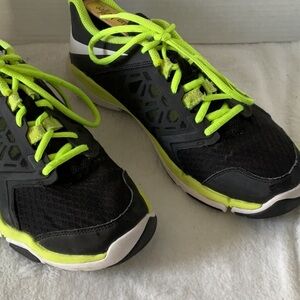 Nike Black and Bright Green Athletic Shoes